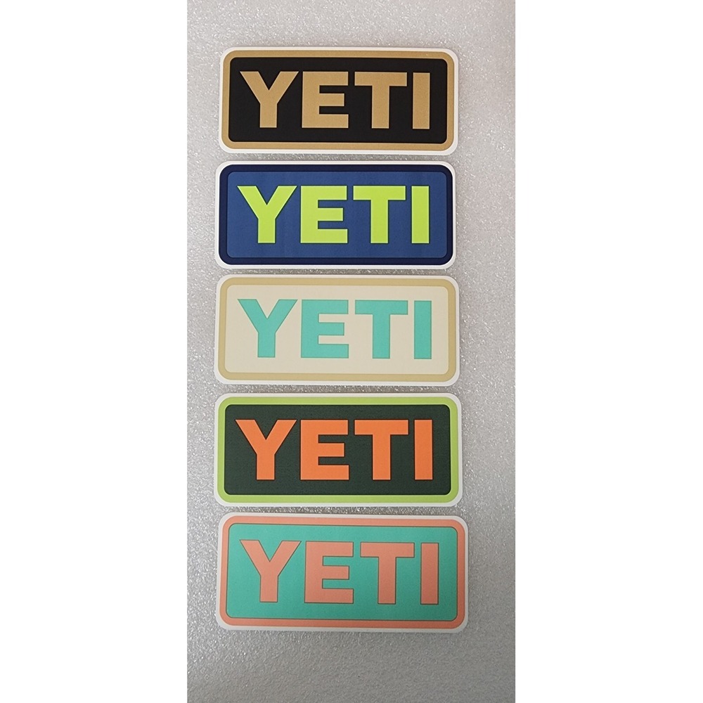 SET 5 Authentic YETI Decal / Stickers NEW&FRESH!